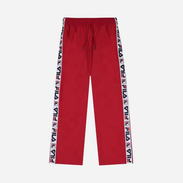 Pantalones Fila Mujer Rojas - Logo Tape Wide - España 379258SNF